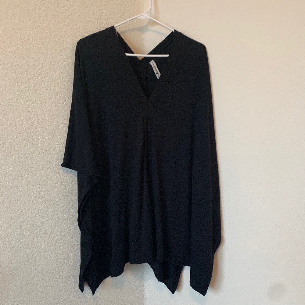 Black V shaped Poncho size Large